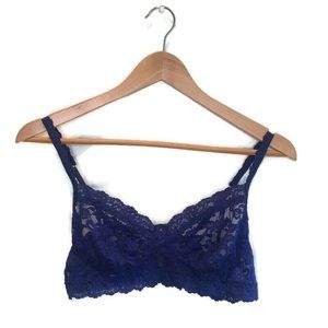 Hanky Panky bralette electric blue lace, Medium